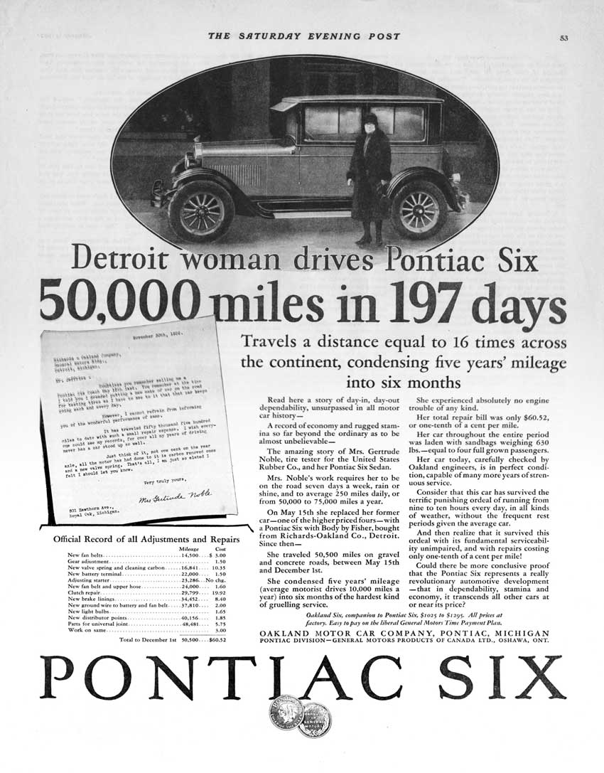 '27 50,000 Miles Ad